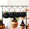 12 Pcs Halloween Decorations - Mini Witch Hats, Candy Cauldron, and Mini Broom